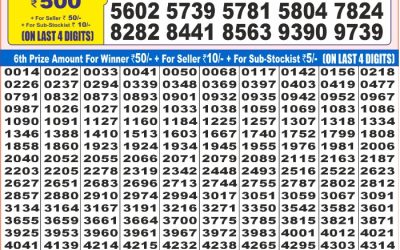 Dear super platinum Thursday weekly lottery 12.06.25 7pm result