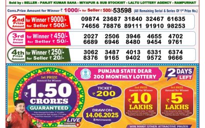 Dear sandpiper Thursday weekly lottery 12.06.25 8pm result