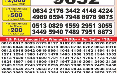 Punjab State Dear 10 monday Weekly Lottery 16.06.25 6PM Result