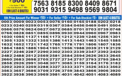 Dear super platinum Thursday weekly lottery 19.06.25 7pm result