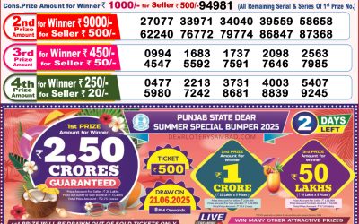 Dear sandpiper Thursday weekly lottery 19.06.25 8pm result