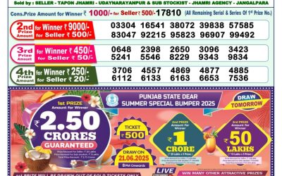 Dear meghna Friday weekly lottery 20.06.25 1pm result