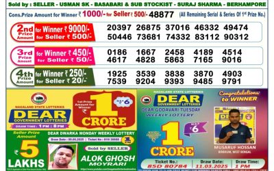 Dear Dasher Friday weekly lottery 20.06.25 6pm result