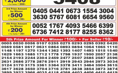 Punjab State Dear 10 friday Weekly Lottery 20.06.25 6PM Result