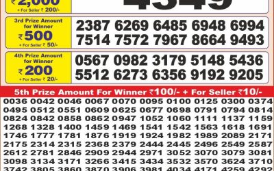 Punjab State Dear 10 sunday Weekly Lottery 22.06.25 6PM Result
