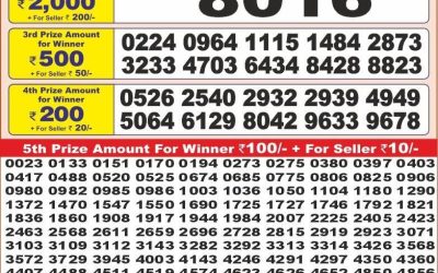 Punjab state dear 10 weekly lottery result,6pm,25.06.2025