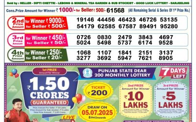 Dear donner saturday weekly lottery 28.06.25 6pm result