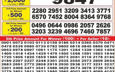 Punjab State Dear 10 sunday Weekly Lottery 29.06.25 6PM Result