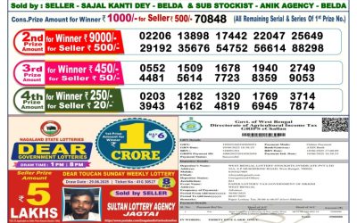 Dear blitzen monday weekly lottery 30.06.25 6pm result