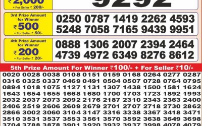 Punjab State Dear 10 monday Weekly Lottery 30.06.25 6PM Result