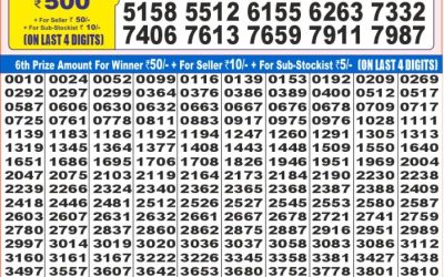 Dear super diamond Tuesday weekly lottery 01.07.25 7pm result