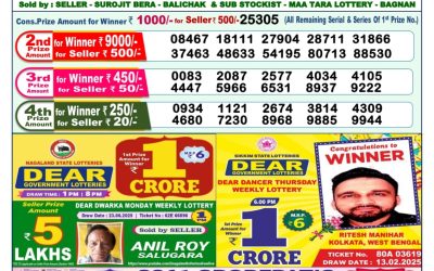 Dear meghna Friday weekly lottery 04.07.25 1pm result