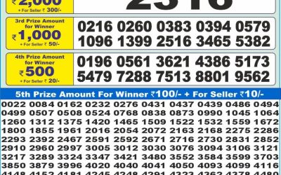 Dear 10 yellow saturday weekly lottery 05.07.25 1.30pm result