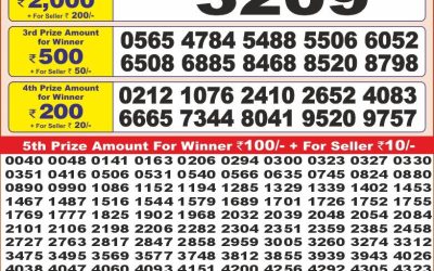 Punjab State Dear 10 sunday Weekly Lottery 06.07.25 6PM Result