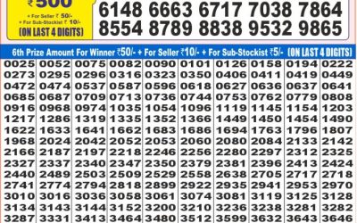 Dear super mercury sunday weekly lottery 06.07.25 7pm result