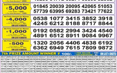 Dear 50 jhelum monday weekly lottery 07.07.25 5pm result