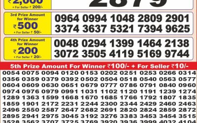 Punjab State Dear 10 monday Weekly Lottery 07.07.25 6PM Result