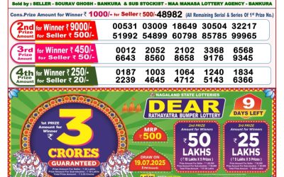 Dear sandpiper Thursday weekly lottery 10.07.25 8pm result