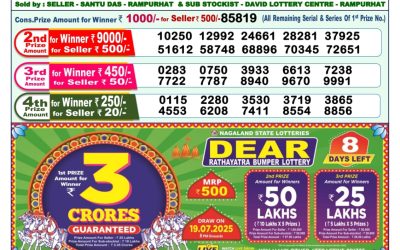 Dear meghna Friday weekly lottery 11.07.25 1pm result