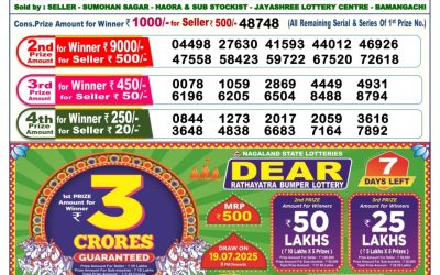 Dear donner saturday weekly lottery 12.07.25 6pm result