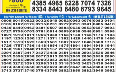 Dear super mercury sunday weekly lottery 13.07.25 7pm result