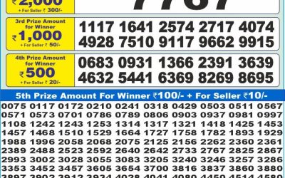 Dear 10 blue monday weekly lottery 14.07.25 1.30pm result