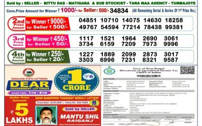 Dear blitzen monday weekly lottery 14.07.25 6pm result