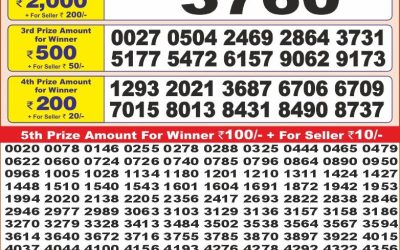 Punjab state dear 10 lottery 15.07.25 6pm result