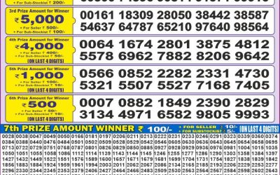 Dear 50 Chenab Wednesday Weekly lottery 23.07.25 5pm result