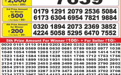 Punjab State Dear 10 Thursday Weekly Lottery 24.07.25 6PM Result