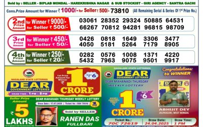 Dear vixen sunday weekly lottery 27.07.25 6pm result