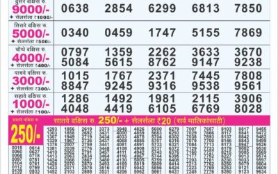Dear 100 Ganga Thursday weekly lottery 24.07.25 5pm result