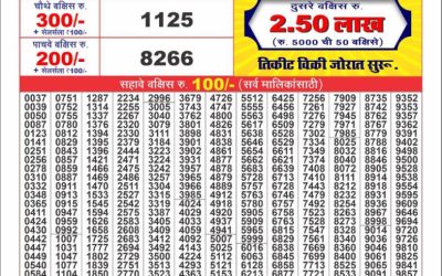 Labh laxmi power sunday weekly lottery 27.07.25 4pm result
