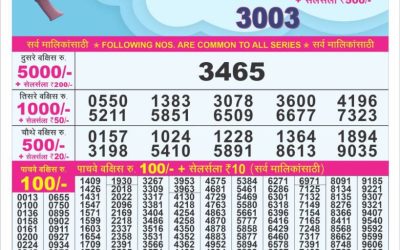 Dear 10 Pine Tuesday Weekly Lottery 29.07.25 7pm Result