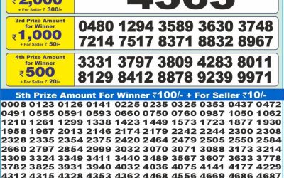 Dear 10 Blue Monday Weekly Lottery 04.08.25 1.30pm Result