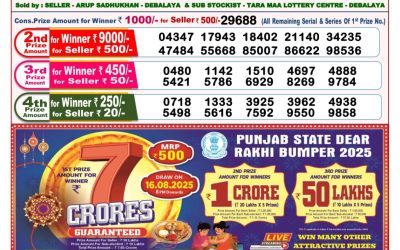 Dear Sandpiper Thursday Weekly Lottery 07.08.25 8pm Result