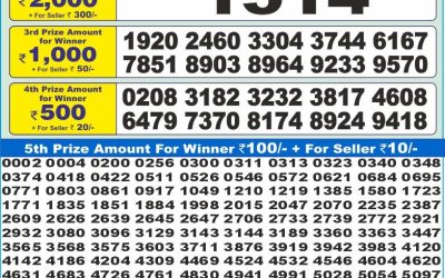 Dear 10 Yellow Saturday Weekly Lottery 09.08.25 1.30pm Result