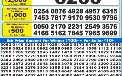 Dear 10 Violet Sunday Weekly Lottery 10.08.25 1.30pm Result
