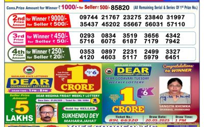 Dear Comet Tuesday Weekly Lottery 12.08.25 6pm Result