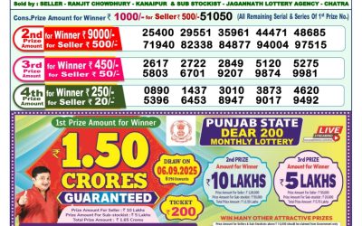 Dear Godavari Tuesday Weekly Lottery 19.08.25 1pm Result