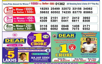 Dear Vixen Sunday Weekly Lottery 24.08.25 6pm Result