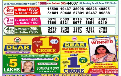 Dear Indus Wednesday Weekly Lottery 27.08.25 1pm Result
