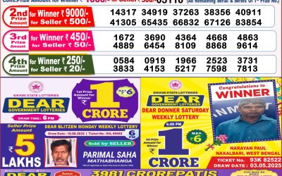Dear Stork Saturday Weekly Lottery 30.08.25 8pm Result