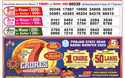Dear Finch Monday Weekly Lottery 11.08.25 8pm Result