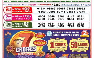 Dear Sandpiper Thursday Weekly Lottery 14.08.25 8pm Result