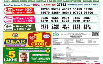 Dear Dwarka Monday Weekly Lottery 01.09.25 1pm Result