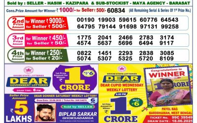 Dear Dancer Thursday Weekly Lottery 04.09.25 6pm Result