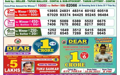 Dear Indus Wednesday Weekly Lottery 17.09.25 1pm Result