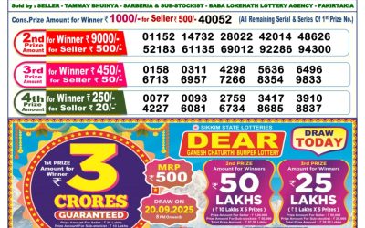 Dear Donner Saturday Weekly Lottery 20.09.25 6pm Result