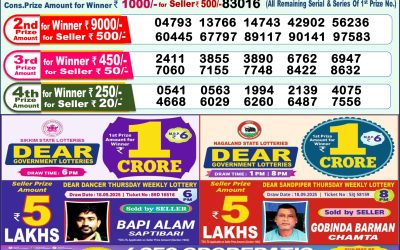 Dear Godavari Tuesday Weekly Lottery 30.09.25 1pm Result